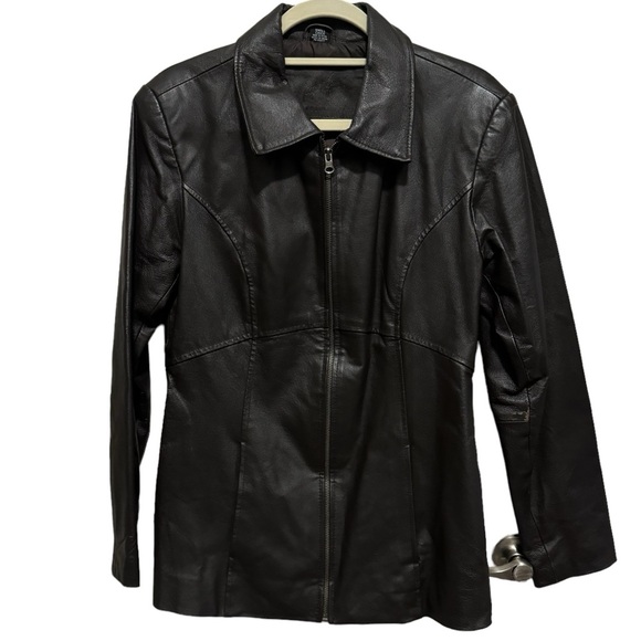 Jacqueline Ferrar Jackets & Blazers - Jacqueline Ferrar - genuine Leather jacket - Brown - size Small - Vintage!